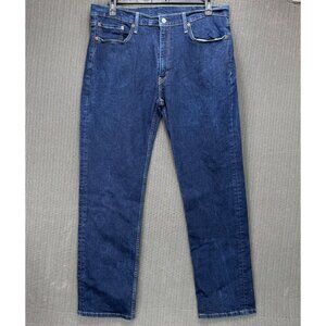 Levis Strauss 514 Mens W38 L34 Blue Straight Fit Jeans Dark Wash Denim